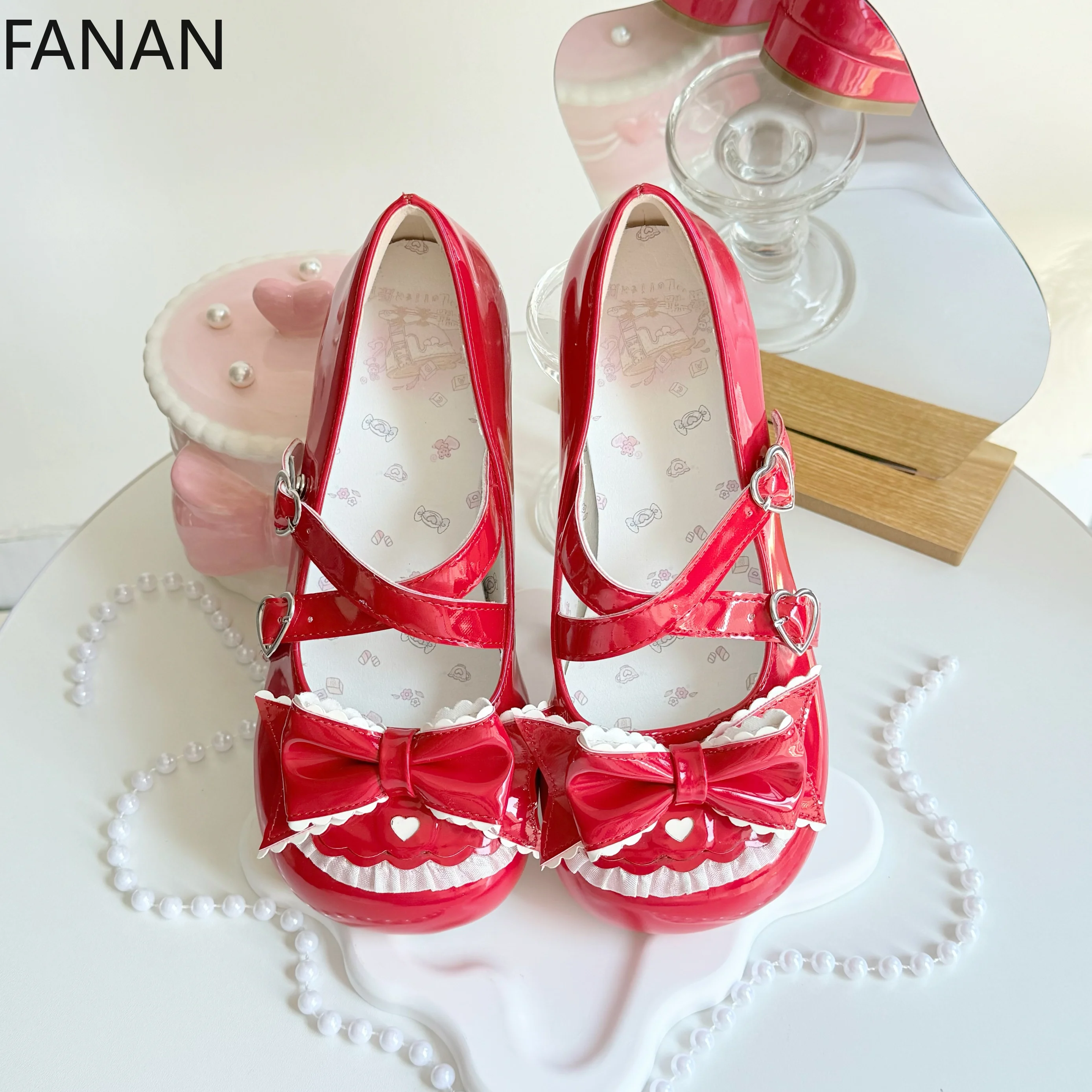 

Туфли Лолиты, розовые женские туфли Мэри Джейн на плоской подошве, на низком каблуке, на шнуровке, кожаные повседневные кроссовки с круглой головкой, вечерние модельные туфли