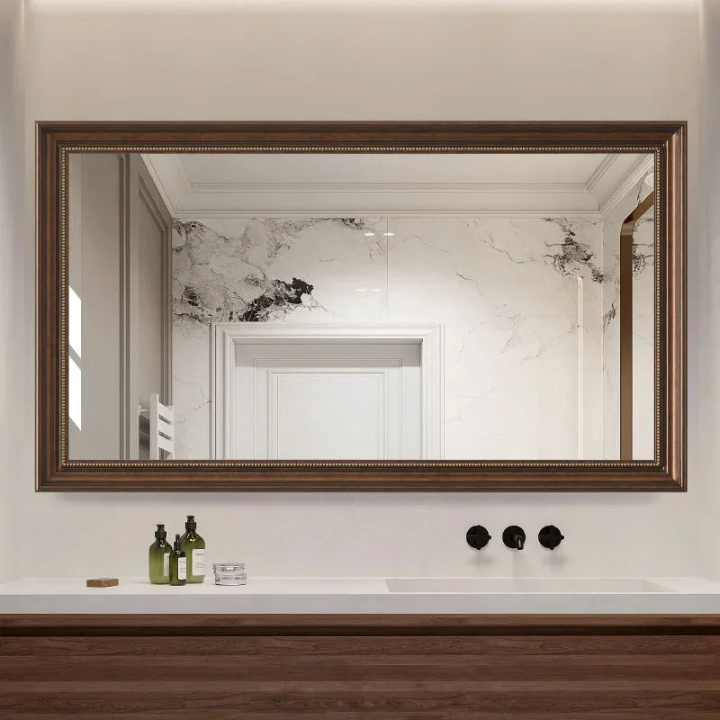 Arte da parede espelho circular de corpo inteiro em pé alça redonda moderna decoração para casa liquidação estética espelho sala estar luz