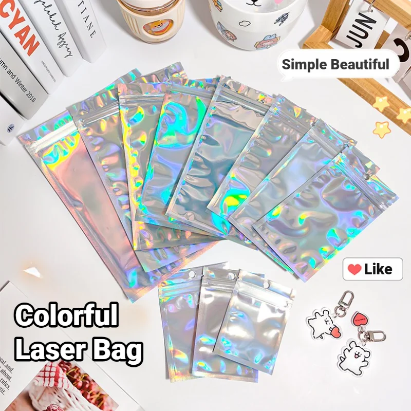 Food Storage Mylar Bags - Kantong Mylar Holografik Resealable Ziplock Untuk