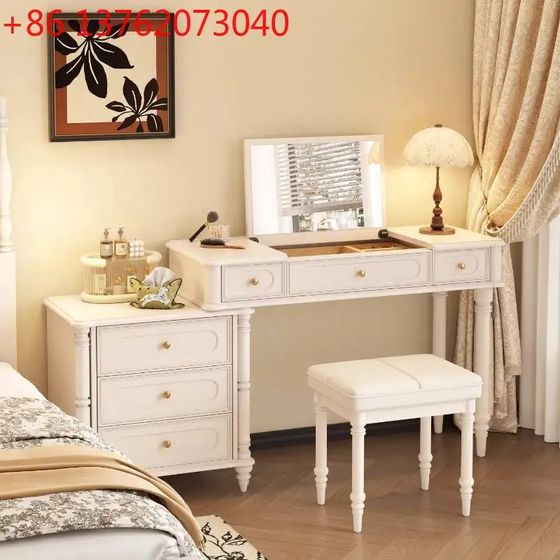 

Wooden Essentials Vanity Desk Drawers European Room Stuff Makeup Dressing Table Adult Cabinet Coiffeuse De Chambre Furnitures
