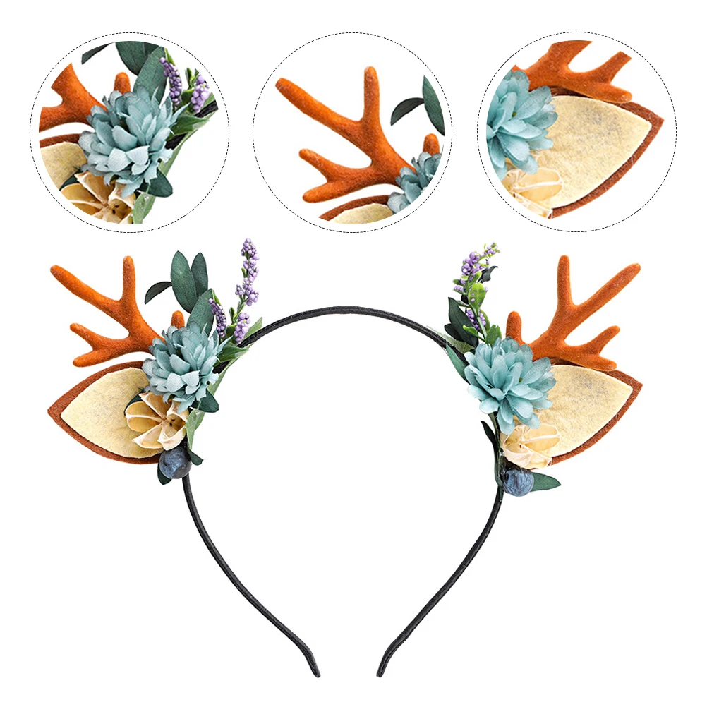 

Christmas Antler Headband Xmas Decor Kid Hair Accessory Selfie Photos Festive Party Costume Celebration Hair Tools
