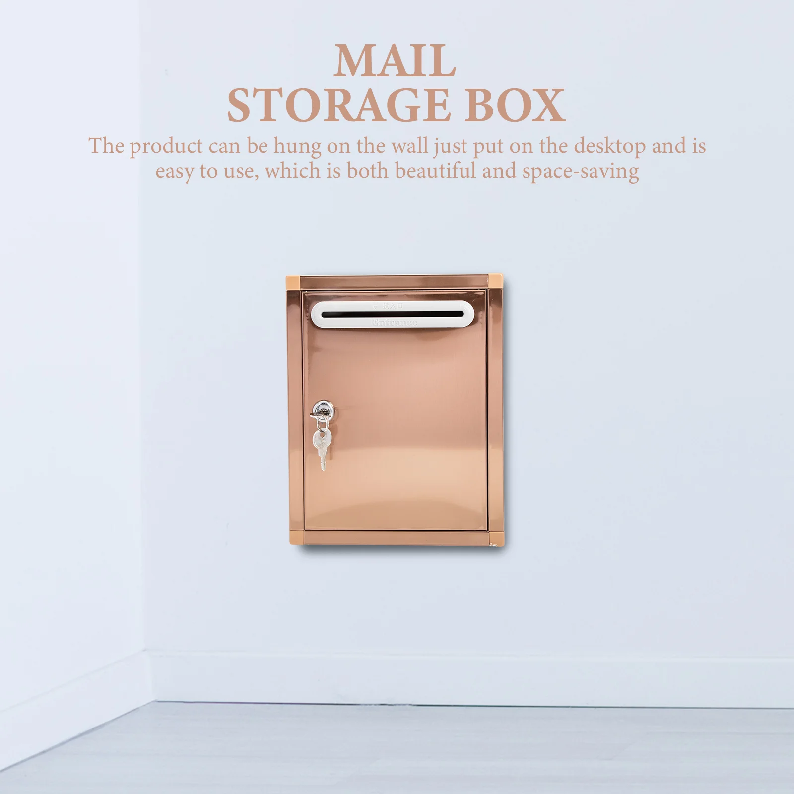 Ballot Box Stainless Steel Mailbox Office Letter Storage Container Suggestion Case