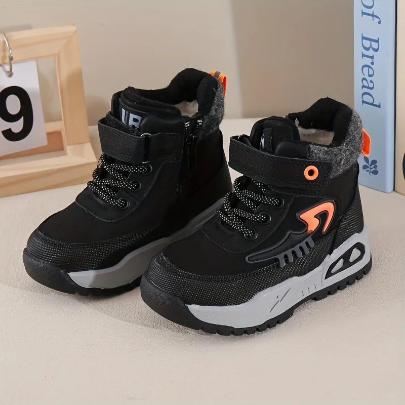 Kids High Top Sneakers Boys Girls Casual Sports Shoes Non-slip Outdoor Running Boots