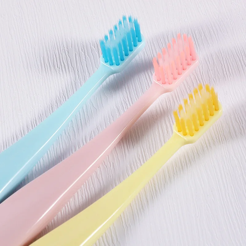 3 PCS New Candy Colored Fat Handle Preventing Tooth Decay Small Head High-quality Ultra Soft Bristles Toothbrush Brush Holder