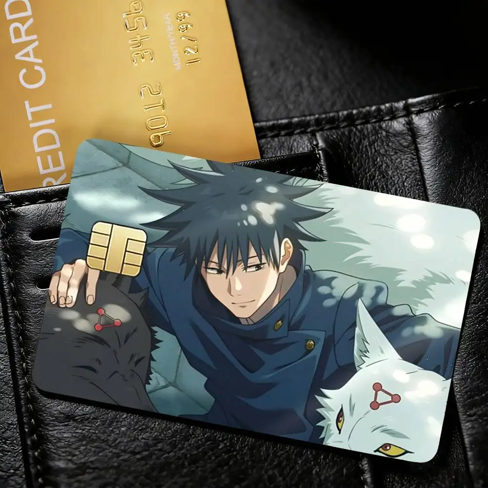 M-Megumi F-Fushiguro Credit Card Skin Stickers For VISA Bank Bus Metro Access Card Protective Film Cover Sticker