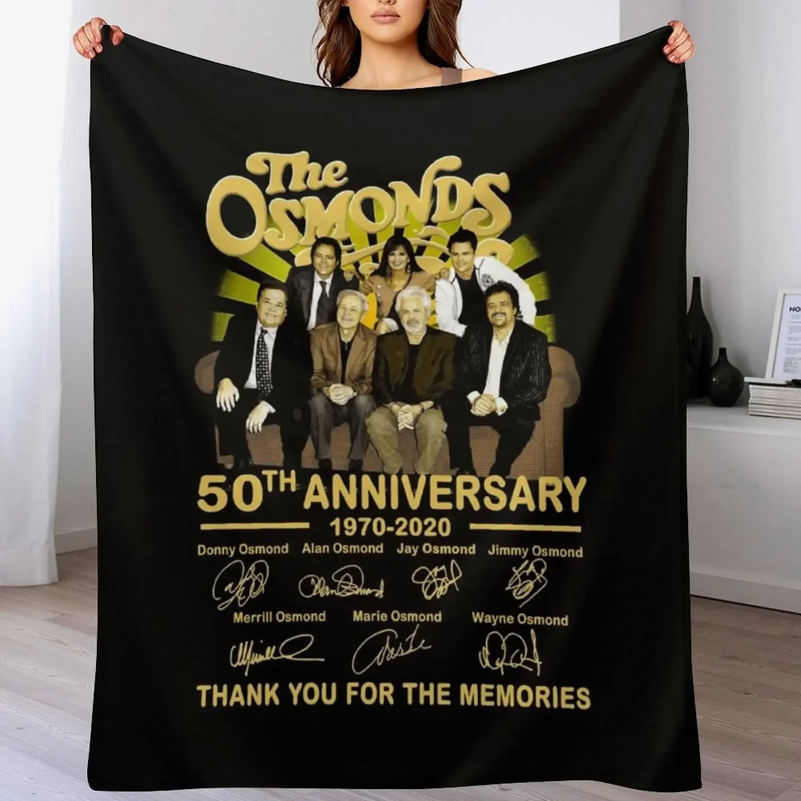 

Beautiful Model Funny Donny Osmond Woman Listen This Legend Gift For Awesome For Movie Fans Throw Blanket Bed blanket king size