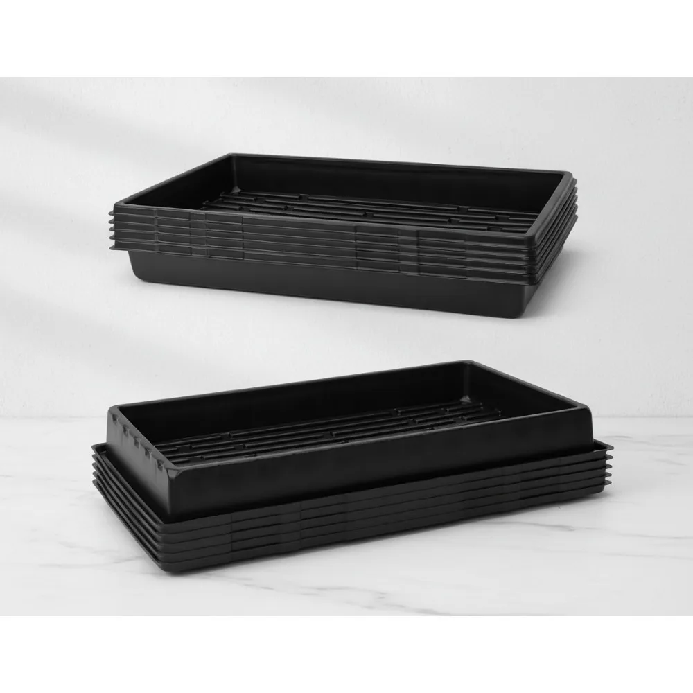 

10 Pack Heavy Duty 1020 Seed Trays No Holes Reusable for Microgreens Seedlings Plant Germination