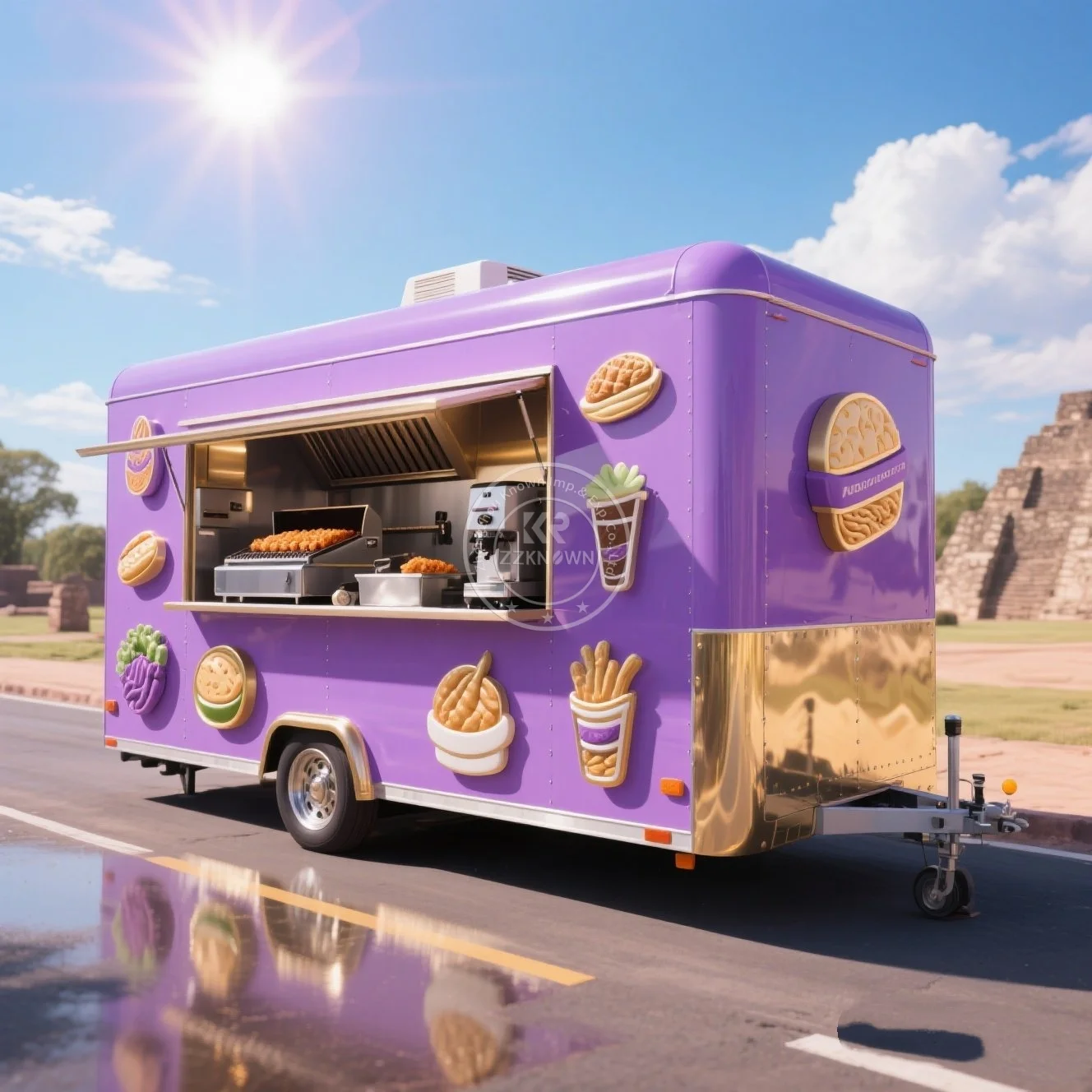 Mobile Store Trailer Food Trailer Coffee Cart Truck Ice Cream Trailer Outdoor Camping Chart Juice Bar Trailer in Sale