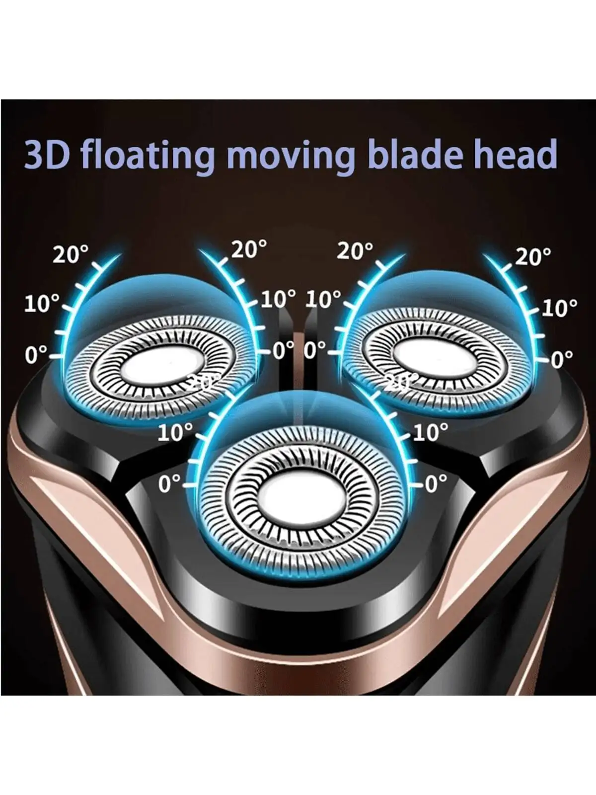 ماكينة حلاقة كهربائية للرجال لعام 2026 مع شاشة عرض طاقة LED/رأس قابل للغسل ورأس عائم ماكينة حلاقة منزلية محمولة للسفر قابلة لإعادة الشحن #4