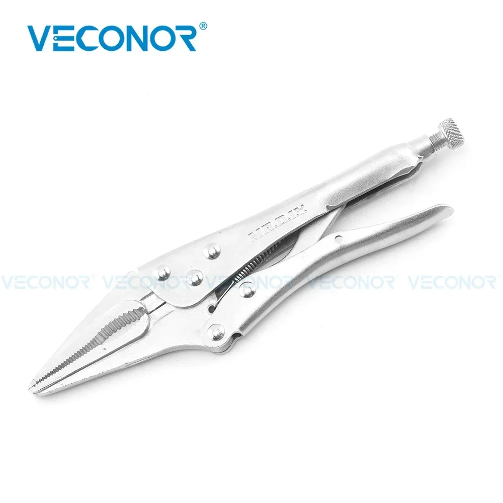 Locking Plier Long Nose Straight Jaw Multi-tooth Clamp Tool for Multifunctional Use