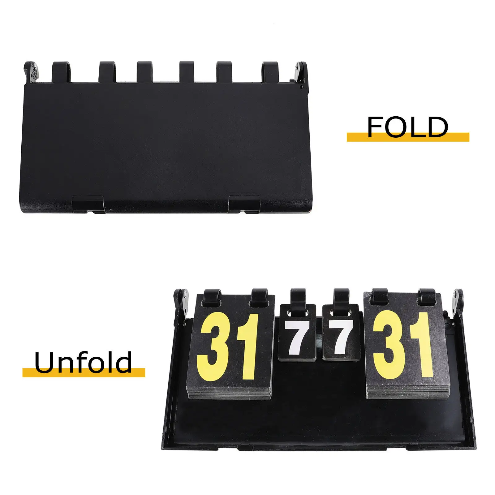 Sports Games Score Flipper Basketball Game Scorer Table Scoreboard Waterproof Scoreboard 4-Digit Scoreboard