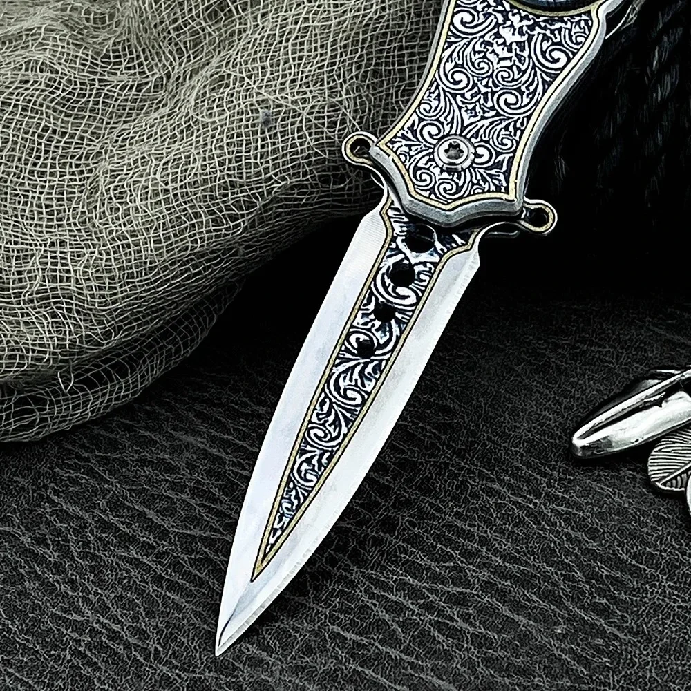 سكين تكتيكي قابل للطي مريح، سكين جيب EDC مناسب للتخييم في الهواء الطلق وصيد الأسماك والبقاء والصيد