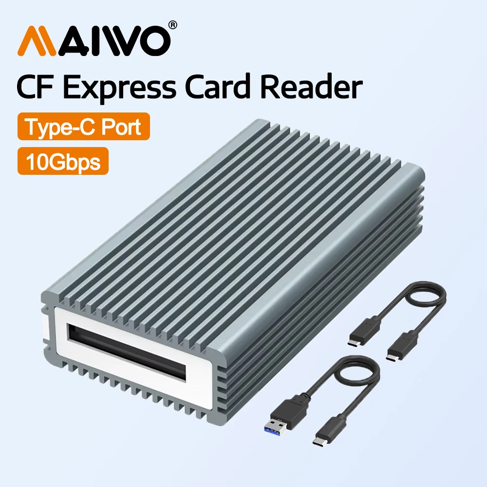 

MAIWO 10Gbps CFexpress Type B Card Reader Aluminum 10Gbps with USB 3.1 Type-C Gen2 CF Express Adapter CF Express Reader for SLR