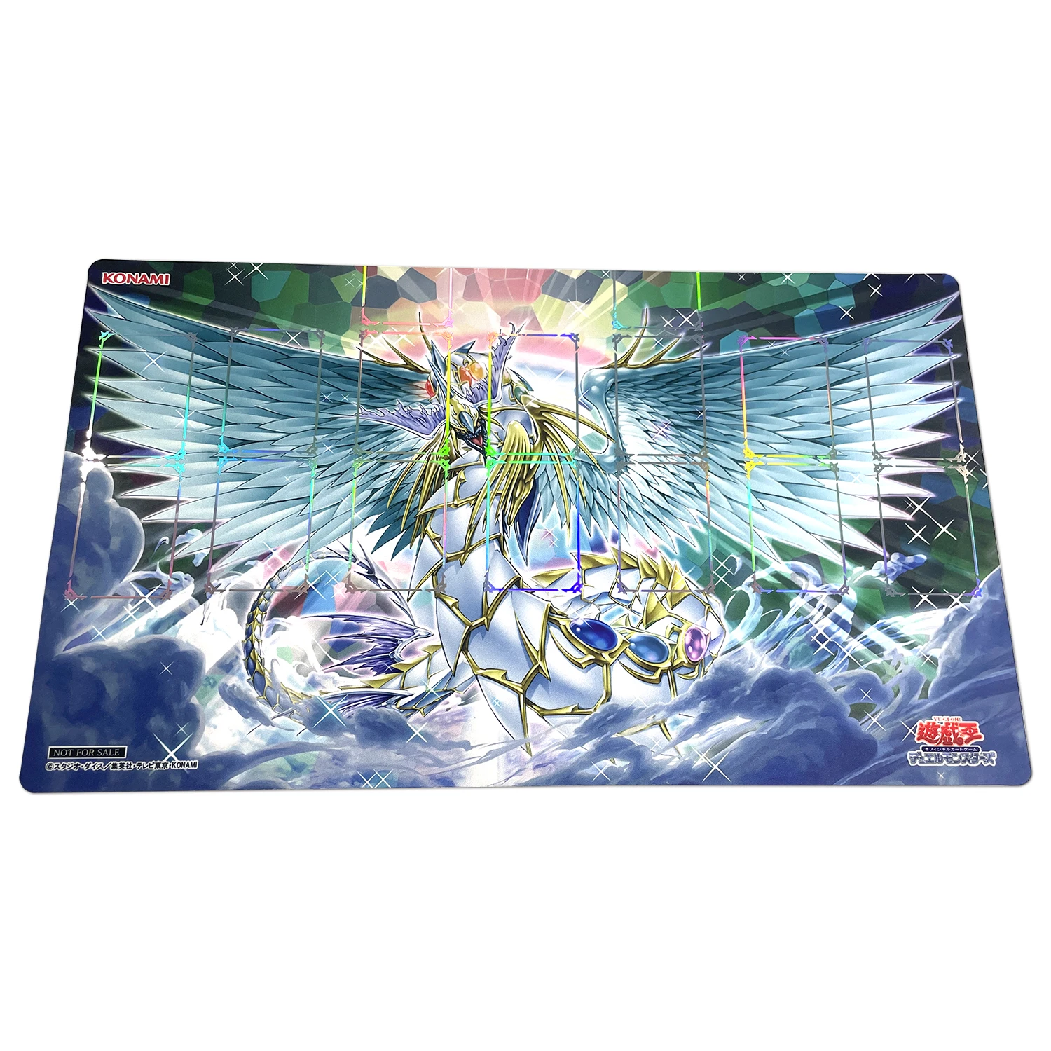 

2mm No Stitched Edges YGO Crystal Beast Rainbow Dragon Foil Holographic Holo Custom Playmat Collection Game Mat Free Storage Bag