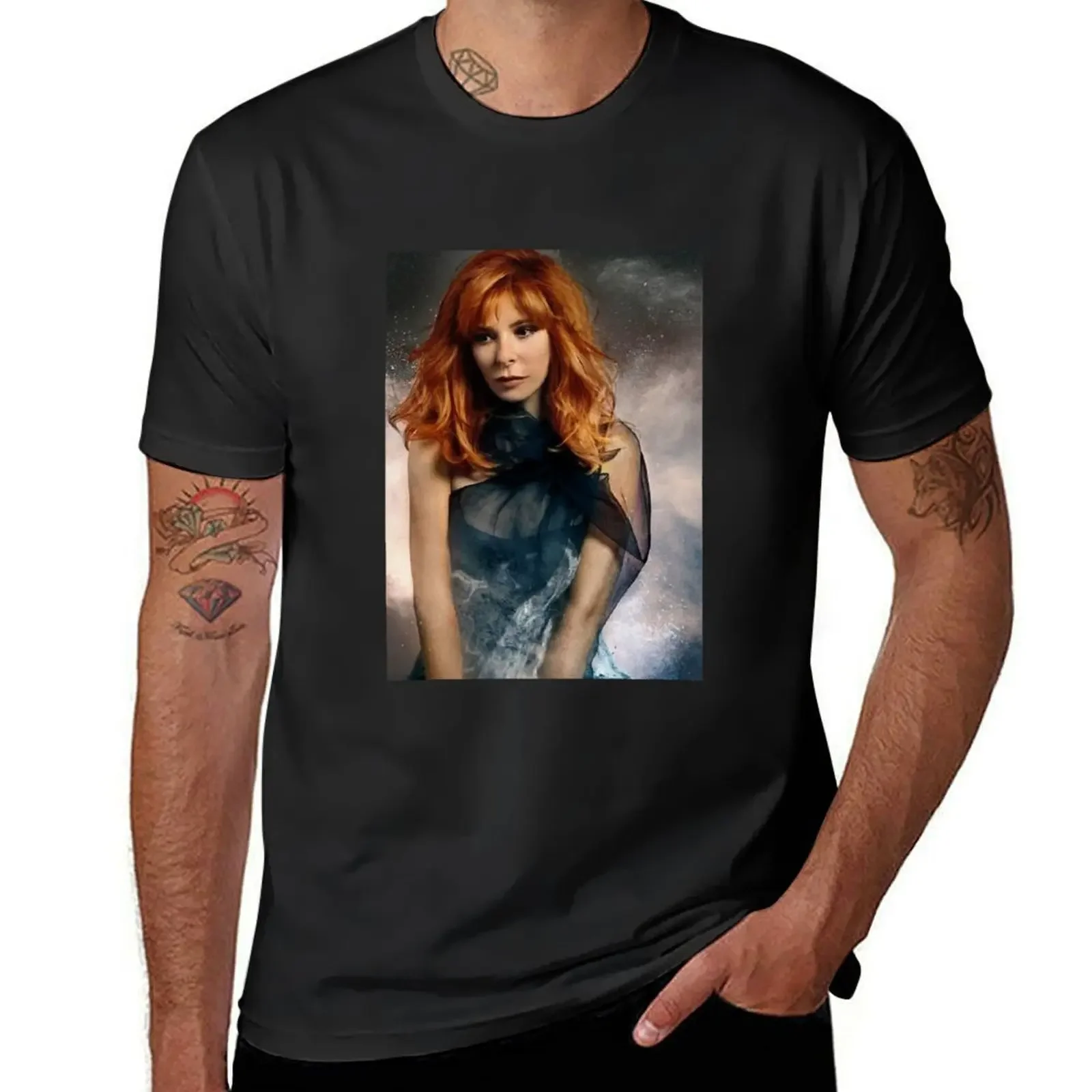 Funny Gift Mylene Farmer Retro Wave T-Shirt custom t shirt animal prinfor boys graphic t shirt vintage t shirts for men cotton