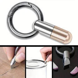 Portable Stainless Steel Cutting Tool Multi-Function EDC Mini Tool Key Ring Pendant Tool Capsule Knife Tiny Cutting Tool