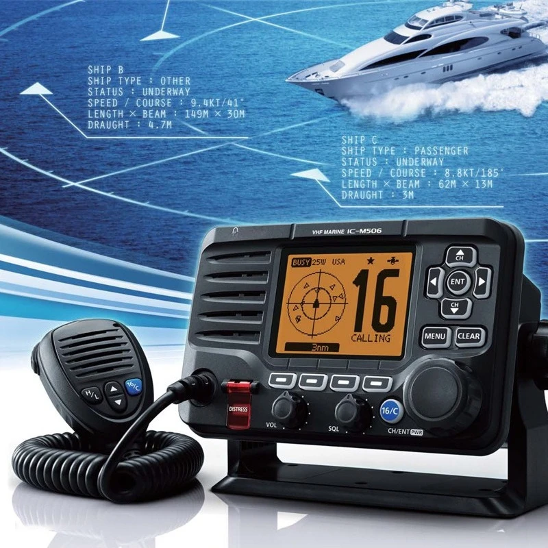 IC-M506 راديو المركبات البحرية 25 واط يخت VHF راديو ثابت #2