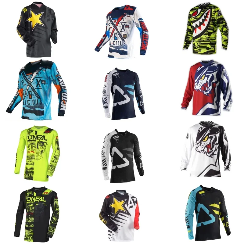 

Велосипедная футболка для горного велосипеда, быстросохнущая BMX MTB, дорожный велосипед, мотоциклетная футболка, велосипедный трикотаж с длинным рукавом Vetement Moto Cross