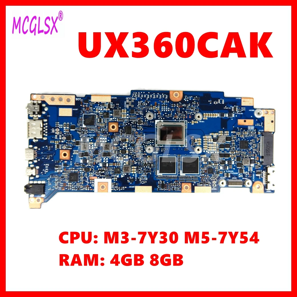 

Материнская плата для ноутбука UX360CAK с Φ M5-7Y5 4 CPU 4GB/8GB RAM M3-7Y30 UX360 UX360C UX360CA UX360CAK 100% протестирована нормально