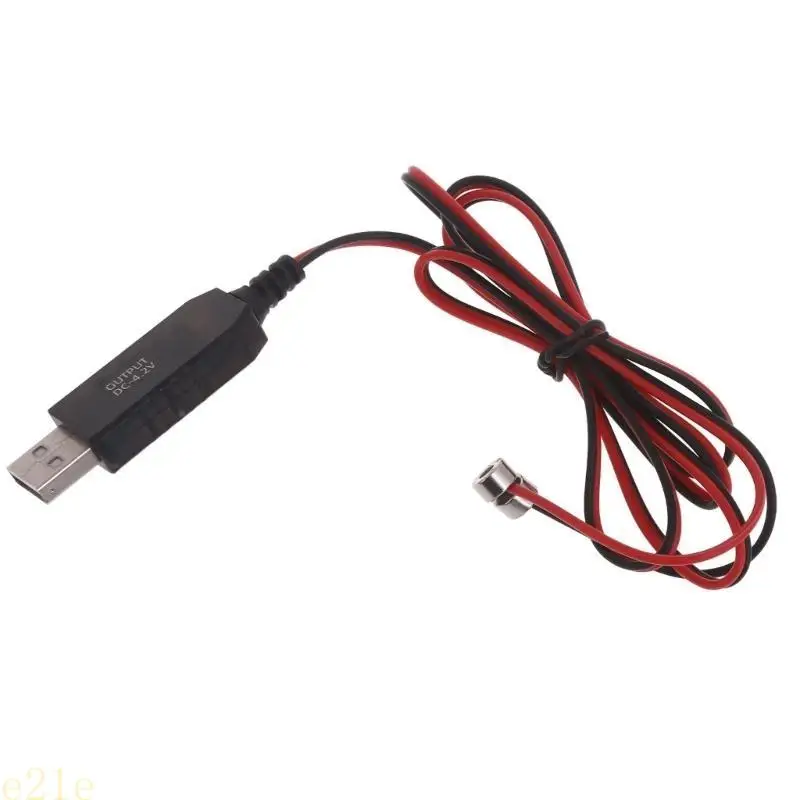E21E 3.7V Rechargeable Lithium Battery USB 4.2V Charging Cord Adapter Cable