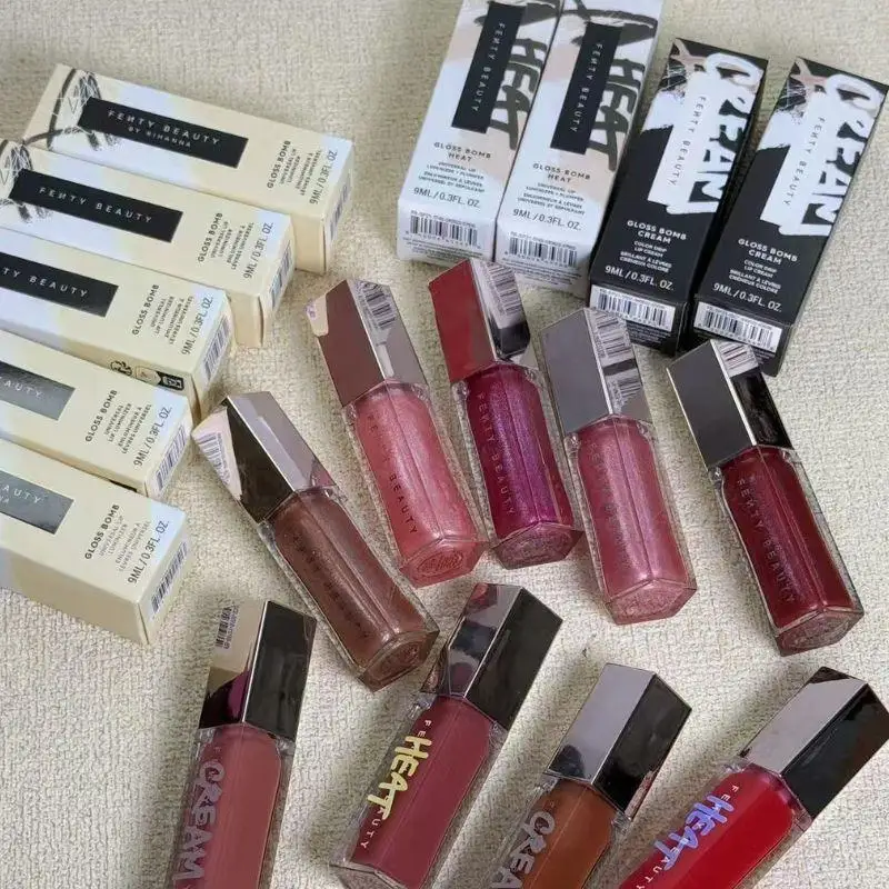 Fenty Beauty Lip Gloss Multi-Shades (Cookie Jar/Hot Cherry/Fussy) Высокопигментный долговечный нелипкий пятно для губ без жестокости