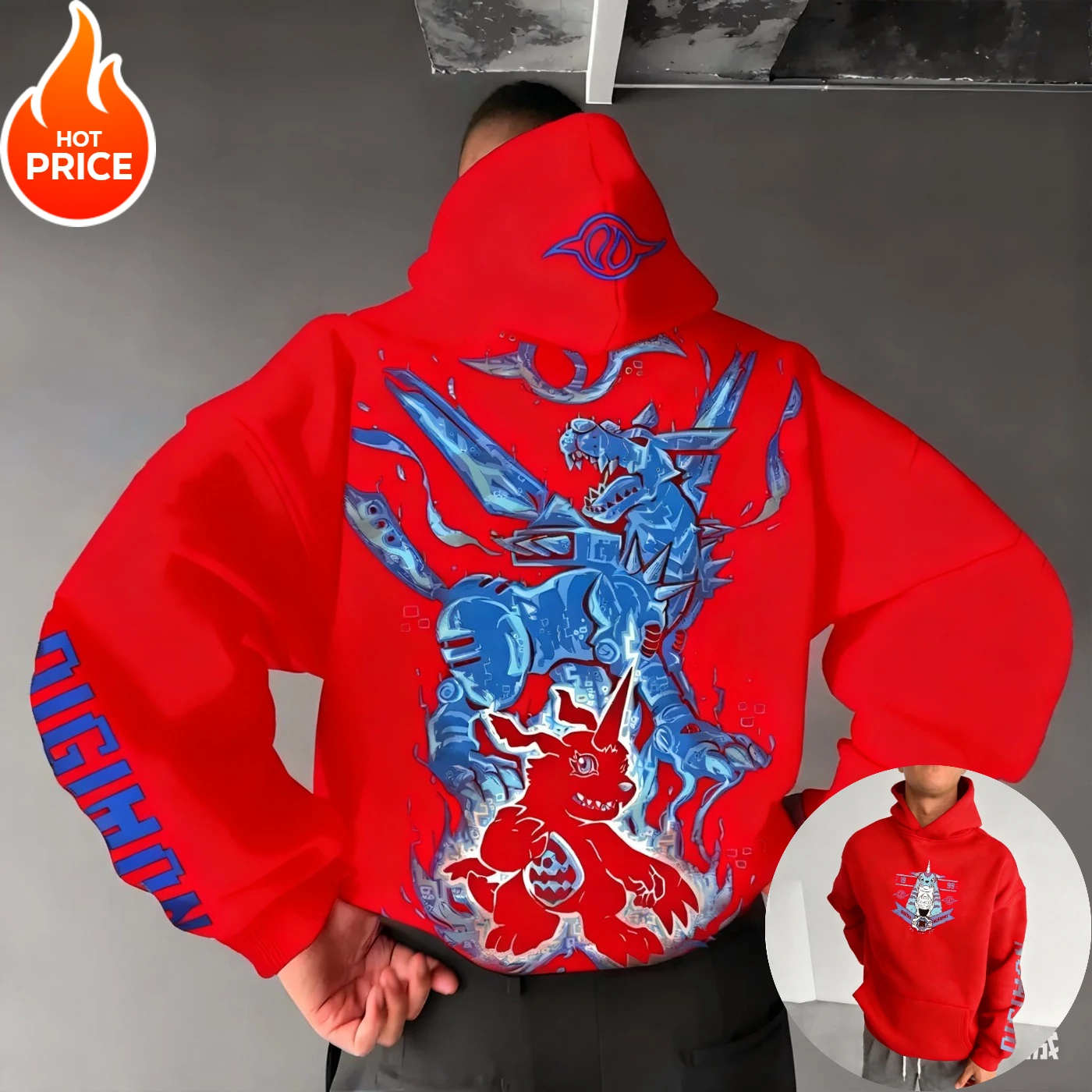 أنيمي Pok É Mon الأسود Agumon الميكانيكية الديناصور نمط 2025 الخريف/الشتاء جديد الرجال النساء موضة عادية قلنسوة من القطن