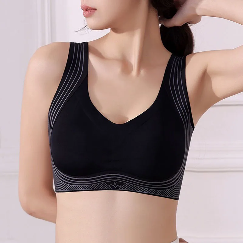 

Seamless Women Underwear Sports Fixed Cup Push Up Bra Comfortable Anti-Sagging Wireless Brassiere Fitness Sleep Vest Bralette