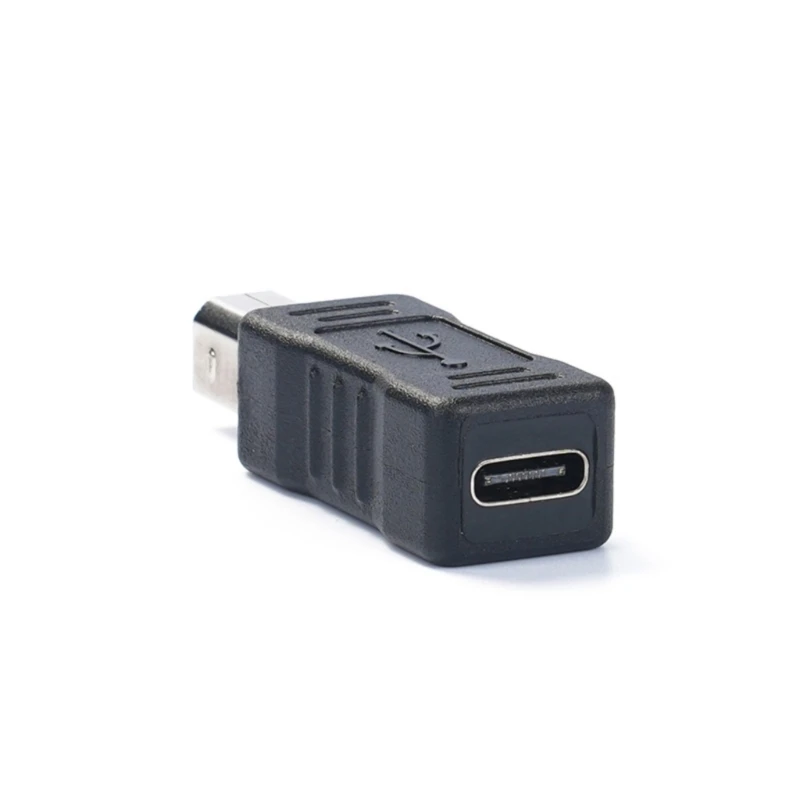 USB C Mini5P Micro5P Female to USB B Male Adapter for Data Sync with Printers Scanners and Musical Instrument