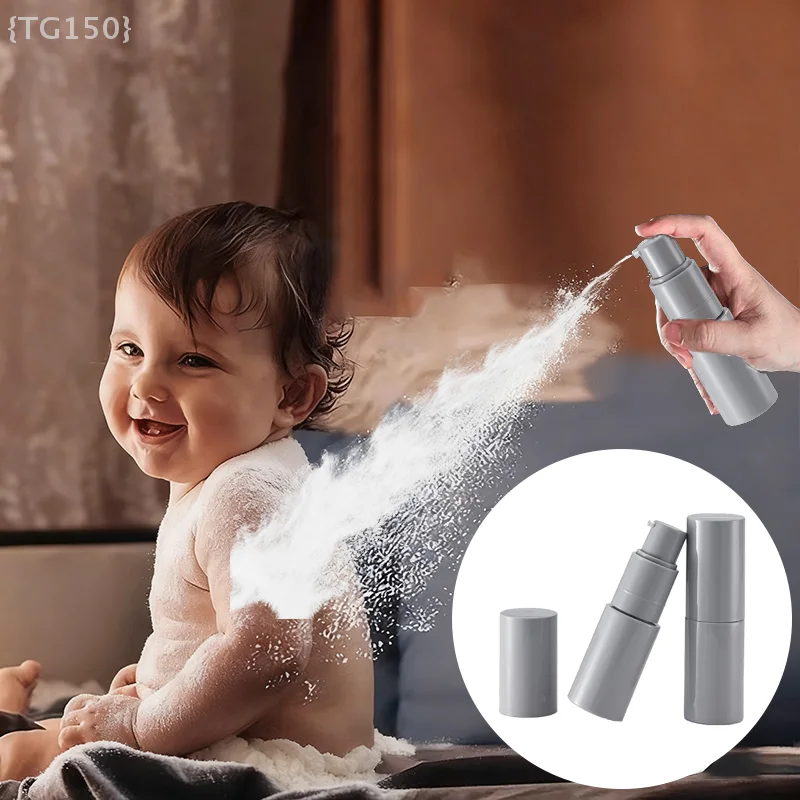 ポータブル詰め替え式パウダースプレーヤー、旅行用ベビーパウダー＆化粧品用35ml取り外し可能なアトマイザーボトル