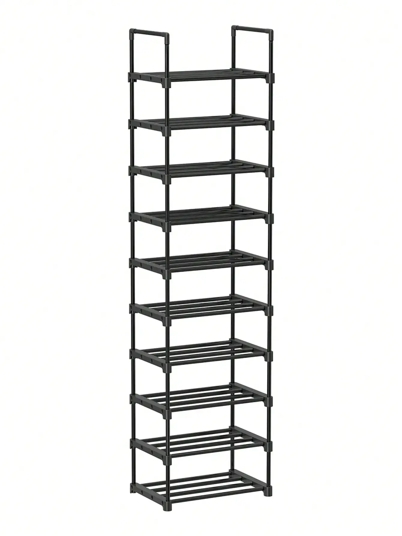 

SONGMICS Shoe Rack, 10 Tier Shoe Organizer, Metal Shoe Storage Shelf For 20 Pairs Of Shoes, Easy To Assemble, Entryway, Black