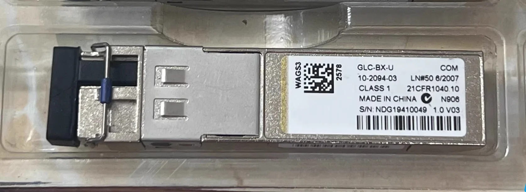 

GLC-BX-D 1000 Base-BX-D Tx1490/Rx1310nm 20 км SFP Модуль приемопередатчика BiDi