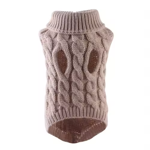New Pet Small Pet Dog Clothes Sweater Fashion Autumn Winter Solid Fried Dough Twists Knitting Warm Comfort Clothing - Image 9
