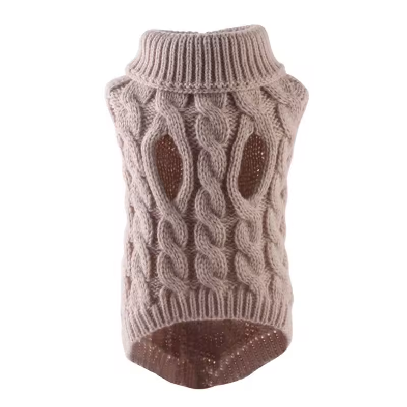 New Pet Small Pet Dog Clothes Sweater Fashion Autumn Winter Solid Fried Dough Twists Knitting Warm Comfort Clothing - Image 9