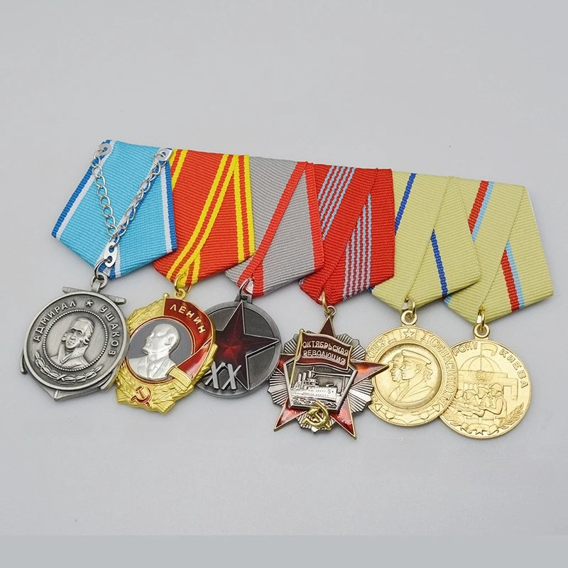 السوفياتي الروسية ميدالية الشريط شريط لوحة لينين العلم الأحمر ميدالية شجاعة جمع مجموعة دبابيس شارات الديكور الحرف #2