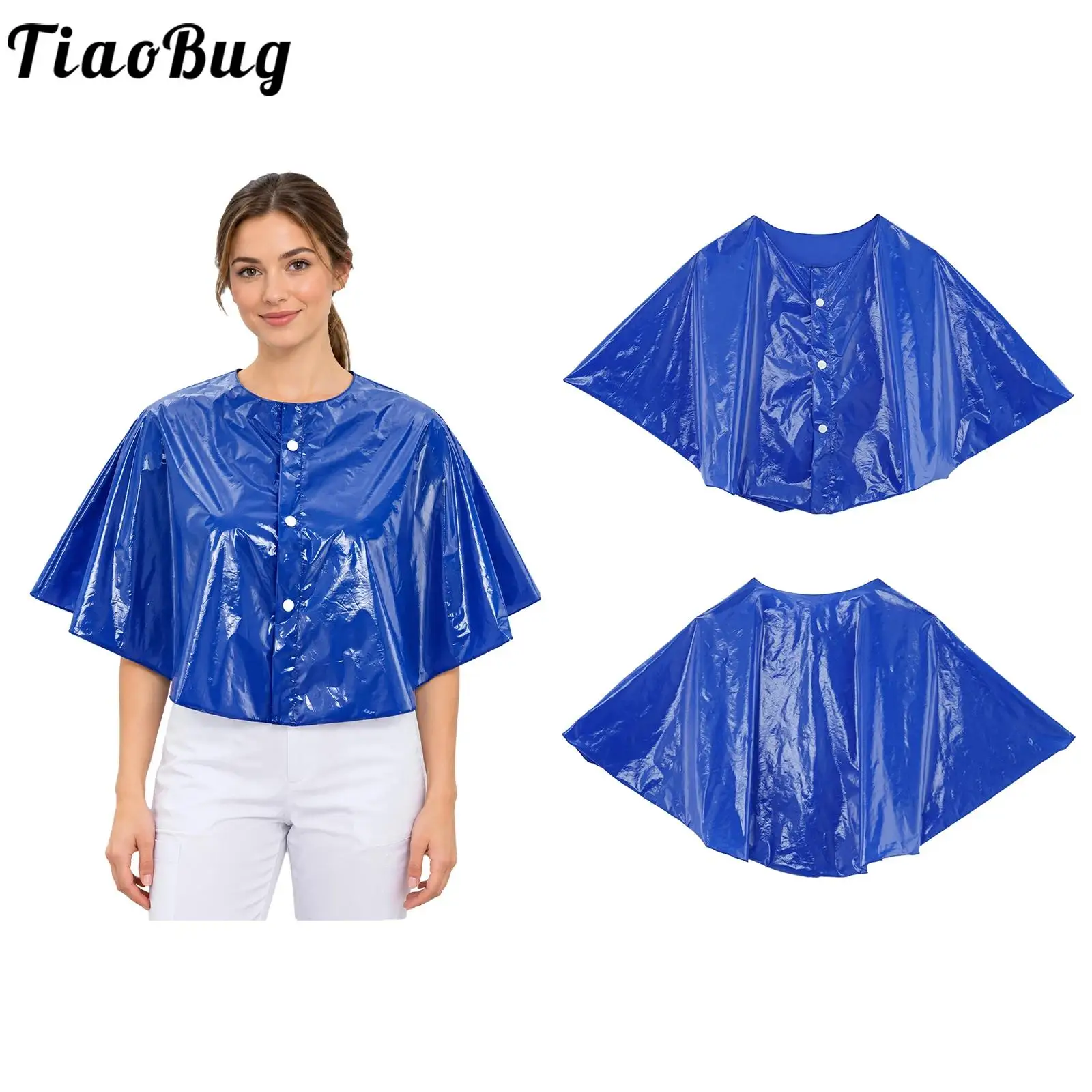 Women Elderly Special Needs Adaptive Clothing Press Buttons Front Water Resistant Cape Hospital Nursing Mammography Shawl