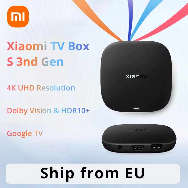 Boîtier TV Xiaomi original S 3ème génération, lecteur multimédia intelligent 4K Ultra HD, Bluetooth 5.2, Wifi6, 32 Go de ROM, Google TV, Google Assist