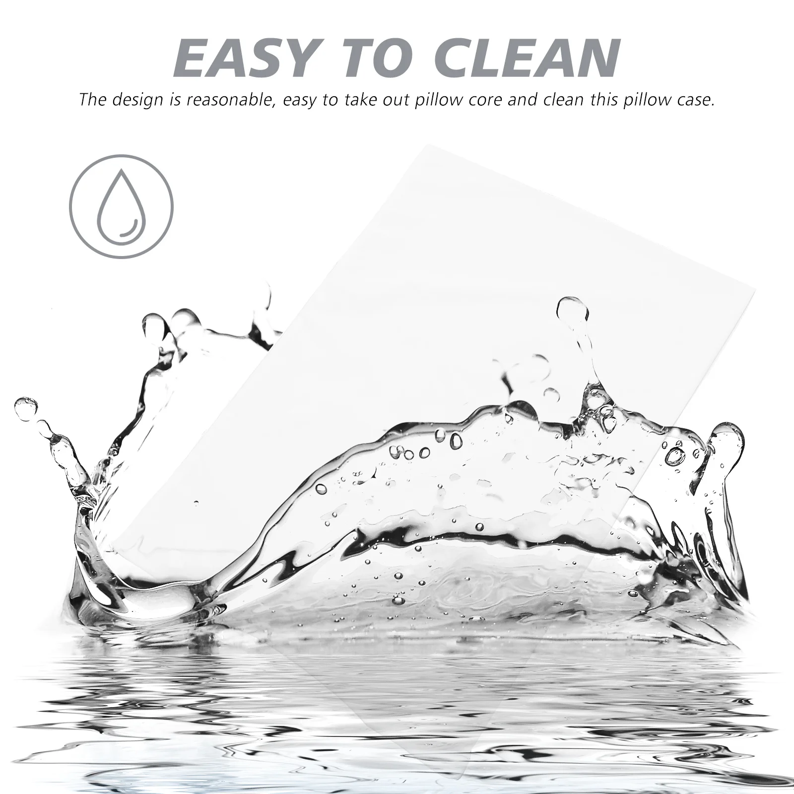 

2Pcs Household Pillow Cover Zipper Washable Waterproof Protector for Better Sleep Pillow Case Home Accessory