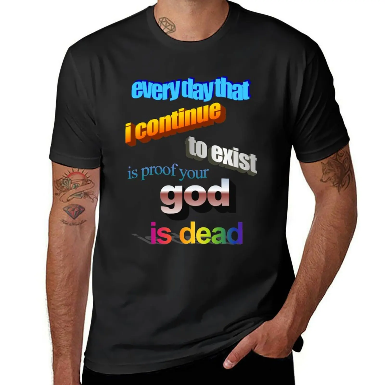 your god is dead T-Shirt Blouse oversized T-shirts for men cotton