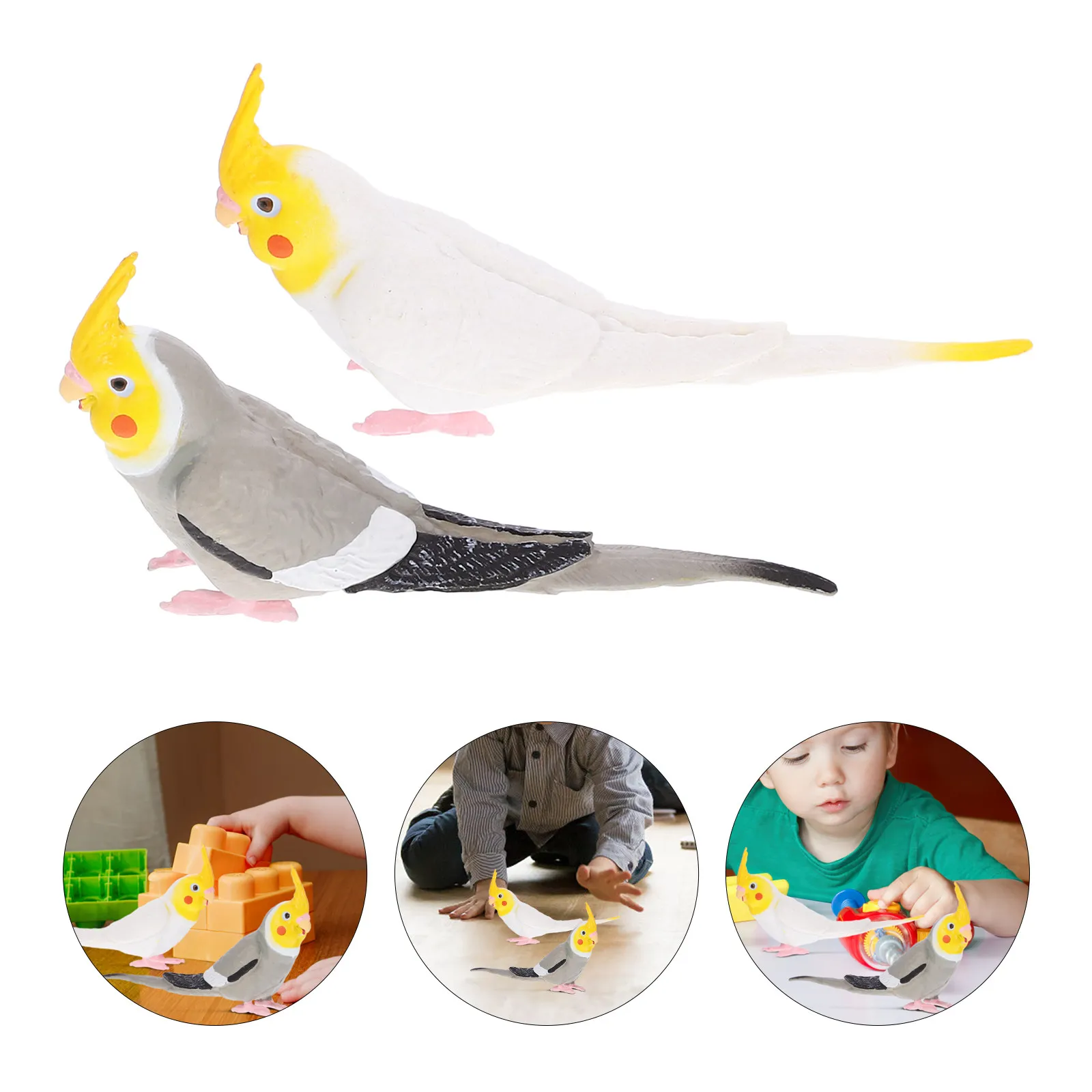 

2 реалистичные фигурки попугаев для улицы, садовые украшения, статуэтки птиц