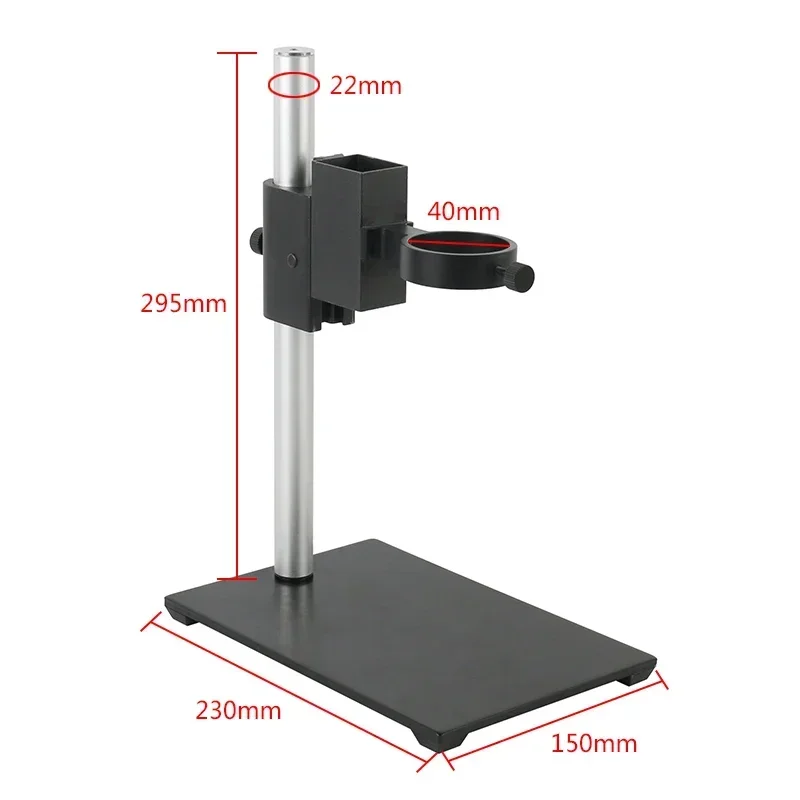 Supporto per messa a fuoco ad anello da 42mm 50mm Supporto per microscopio video industriale da laboratorio regolabile Staffa da tavolo in metallo