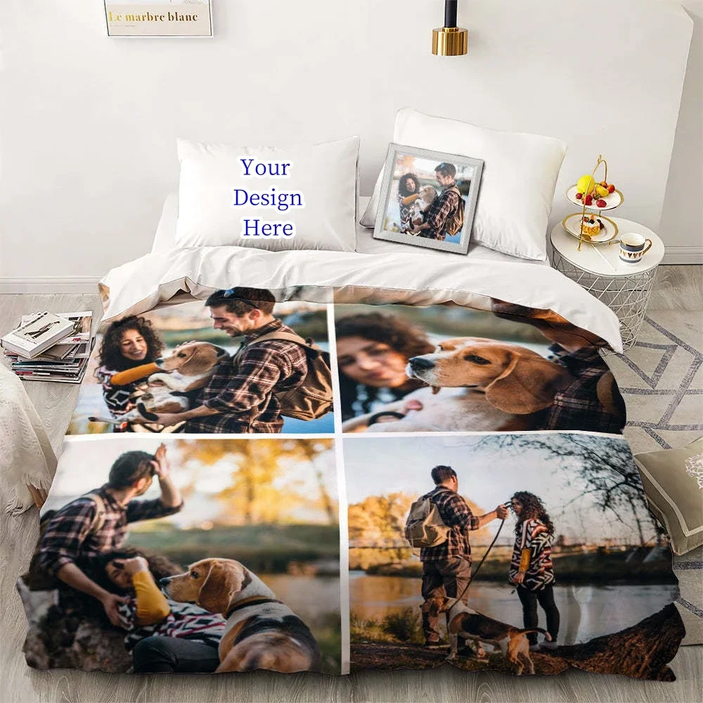 

Single-Sided Custom Photo Printed Comforter Bedding Sets, Comfortable Bedspreads, Duvet Bedding, Birthday Gift, 3Pcs