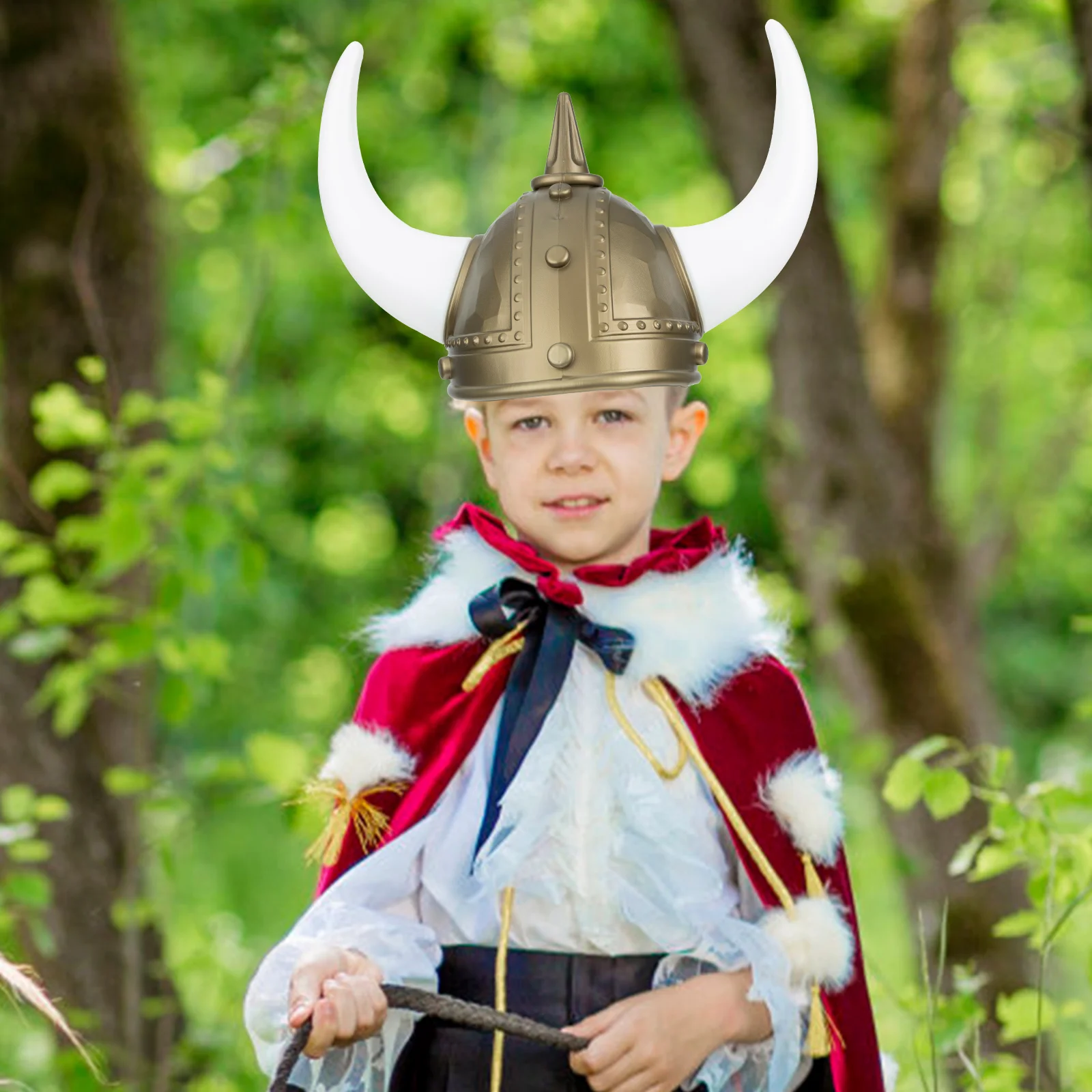 Cappello in corno vichingo Accessori da pirata per bambini Ornamento Festa in costume per adulti Decorazione antica Roma Elica da uomo