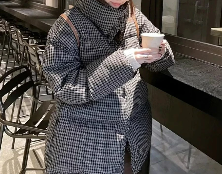 2025 شتاء جديد ملابس مبطنة بالقطن فضفاضة موضة قصيرة سميكة الوقوف الرقبة سترة مبطنة بالقطن سترة الخبز الدافئة #2