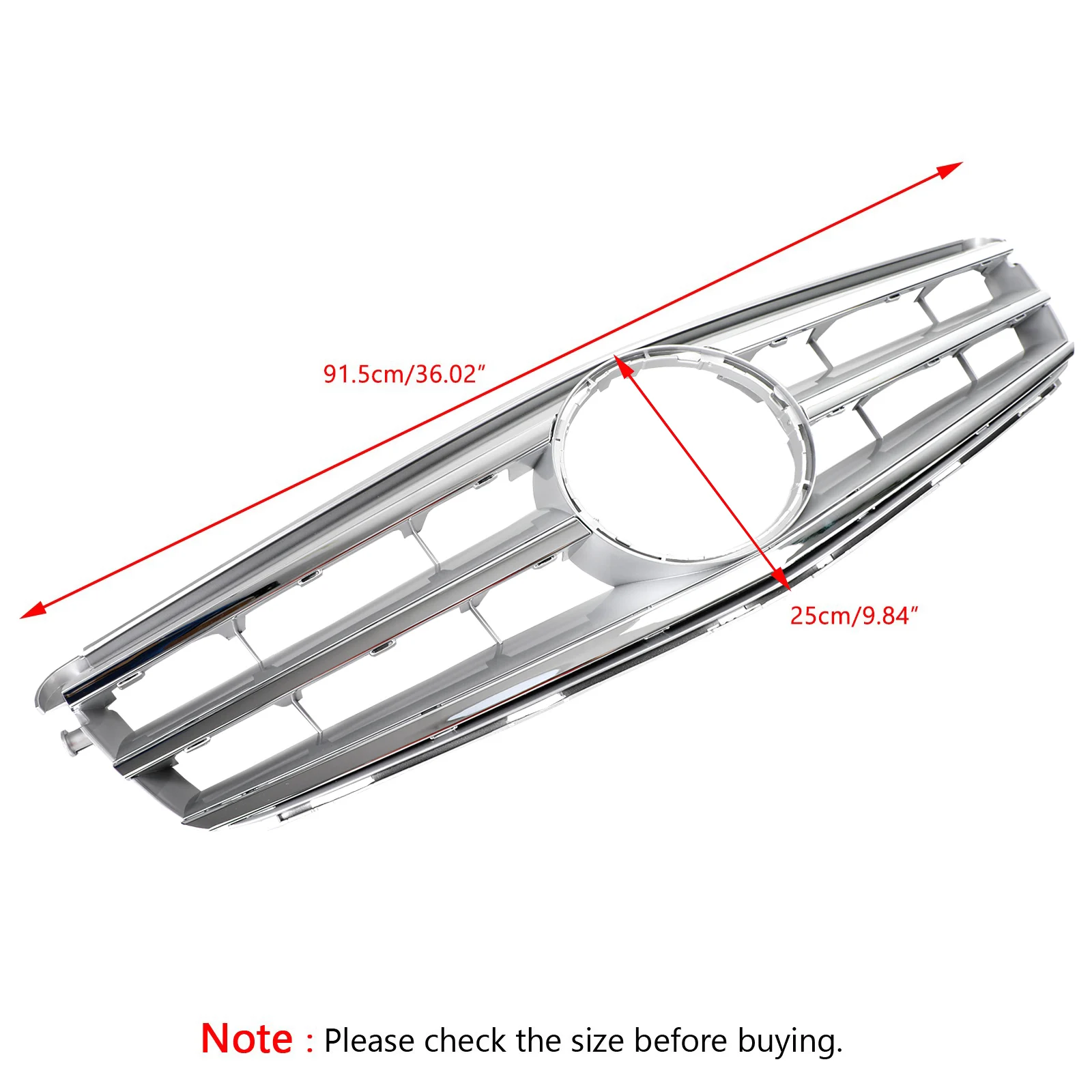 Решетка переднего бампера Artudatech, подходит для Benz C Class W204 со светодиодной эмблемой C300/C350 08-14, хром