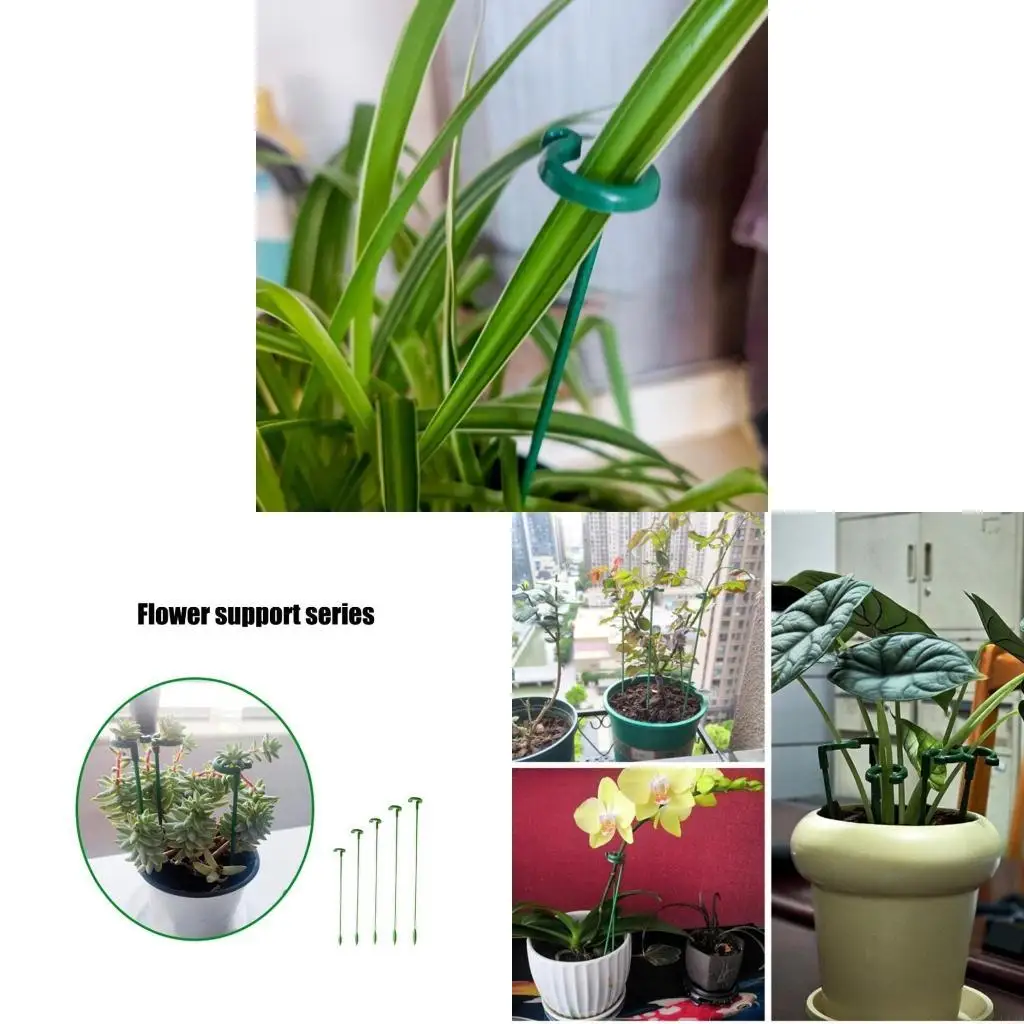 F19B Pack of 10  Plant Support Stakes Vertical Growth Climbing Holder for Climbing Plant Indoor and Outdoor Use