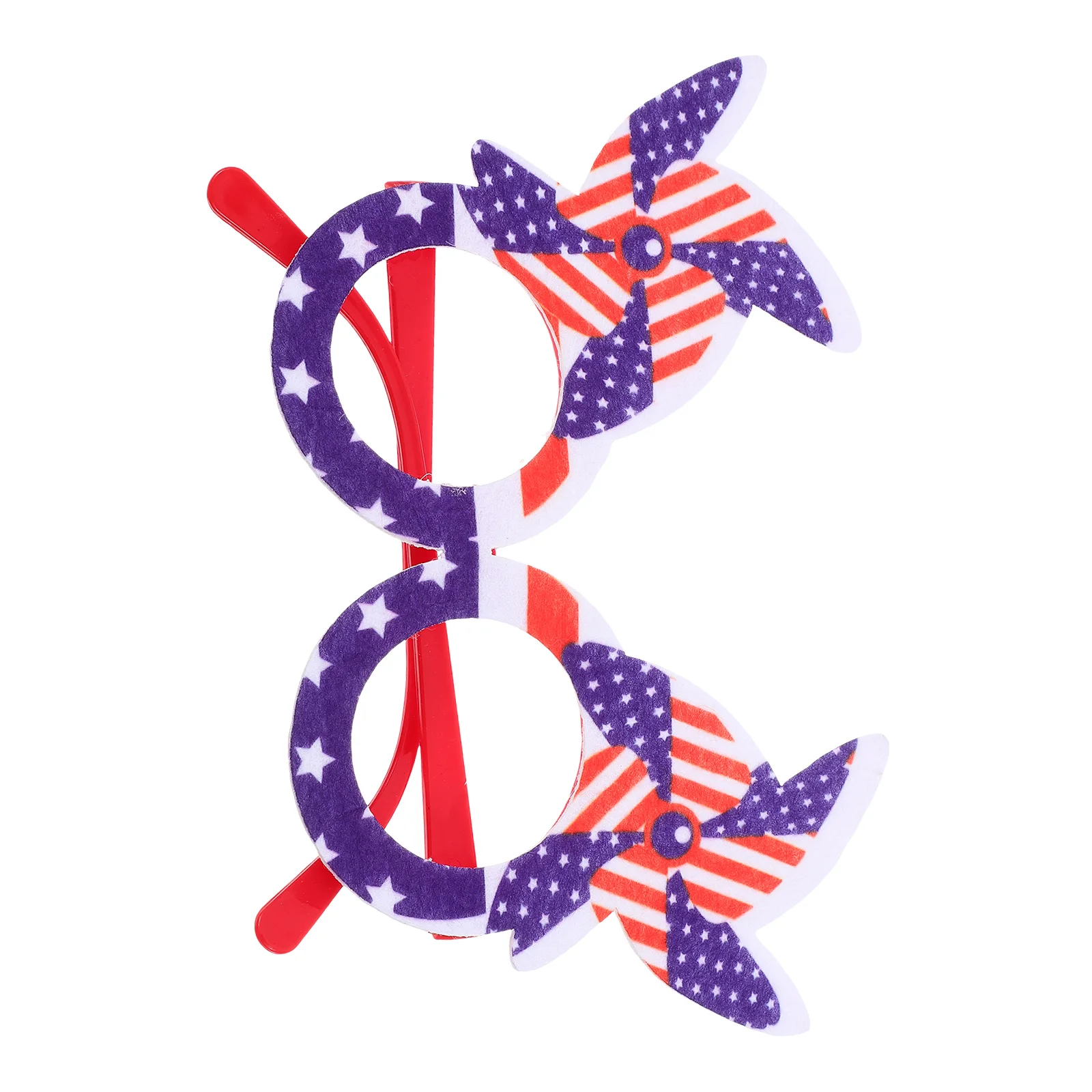 

Windmill Glasses American Flag Festival Makeup Costume Props Fourth of July Plastic Sunglasses Decorative