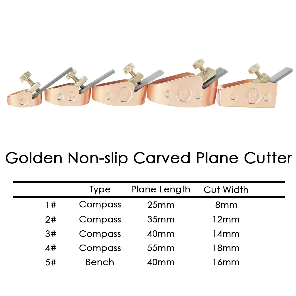 NAOMI Woodworking Plane Cutter Set Curved Sole Metal Copper Luthier Tool For DIY Violin Viola Cello Wooden Instrument