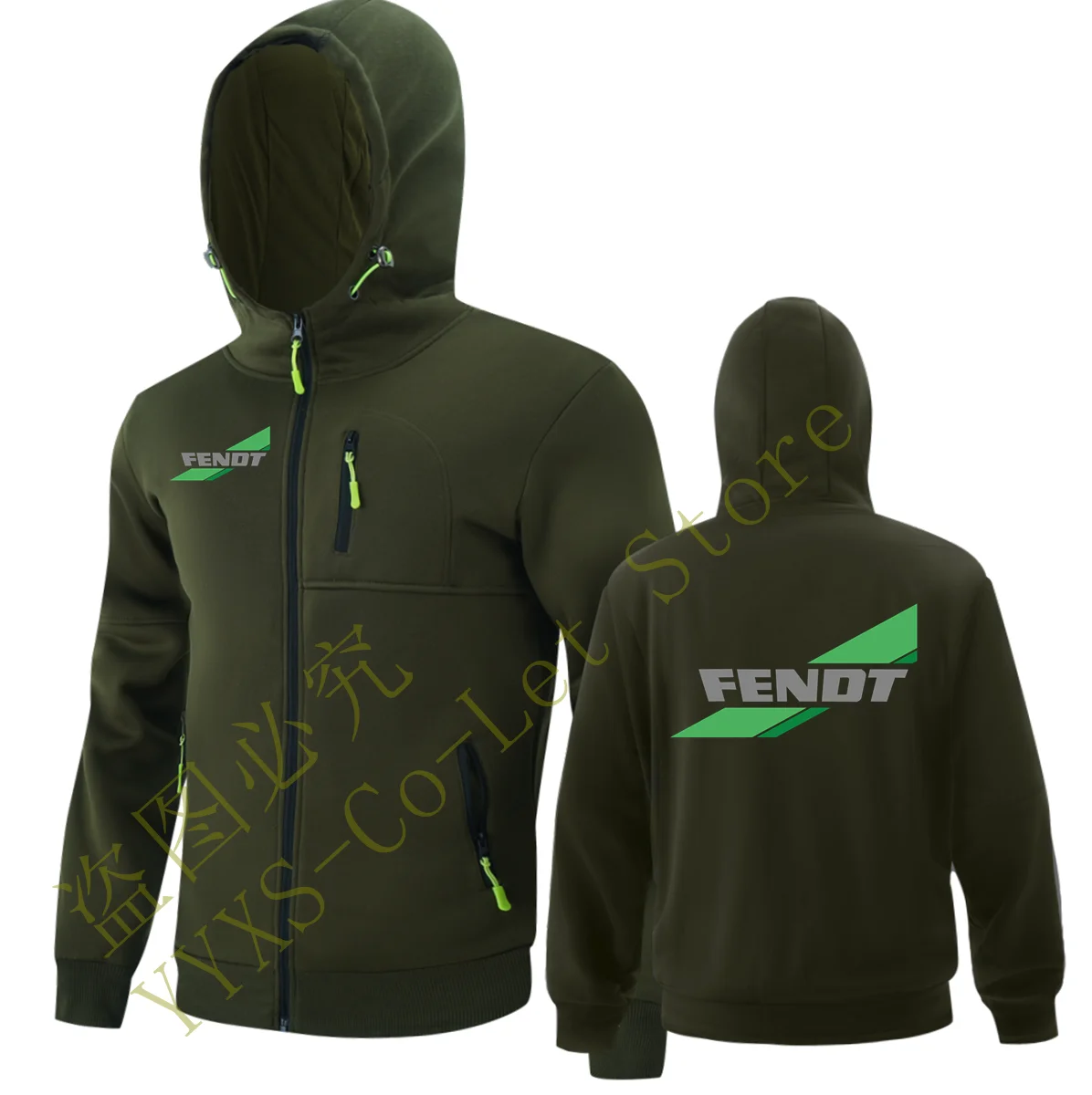 

2025 Fendt Agricultural Farming Tractorn Jackets Hoodies Coats Hooded Men Zip Hoodie Jacket Hooded Sweatshirt Outwear Streetwear