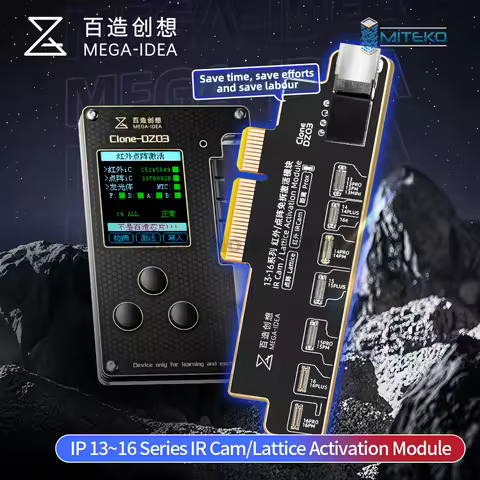 QIANLI MEGA-IDEA Clone DZ03 Programmer Dot Projector Tag-on Flex Cable for Phone 13~15 PM Series No Alignment Face ID Repair