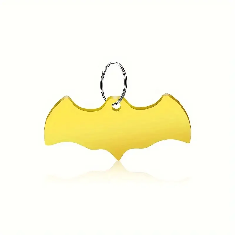 Pet ID Tag Personalized Dog Cat ID Tag Halloween Bat Free Engraving Name Number Anti-lost Collar for Puppy Accessories